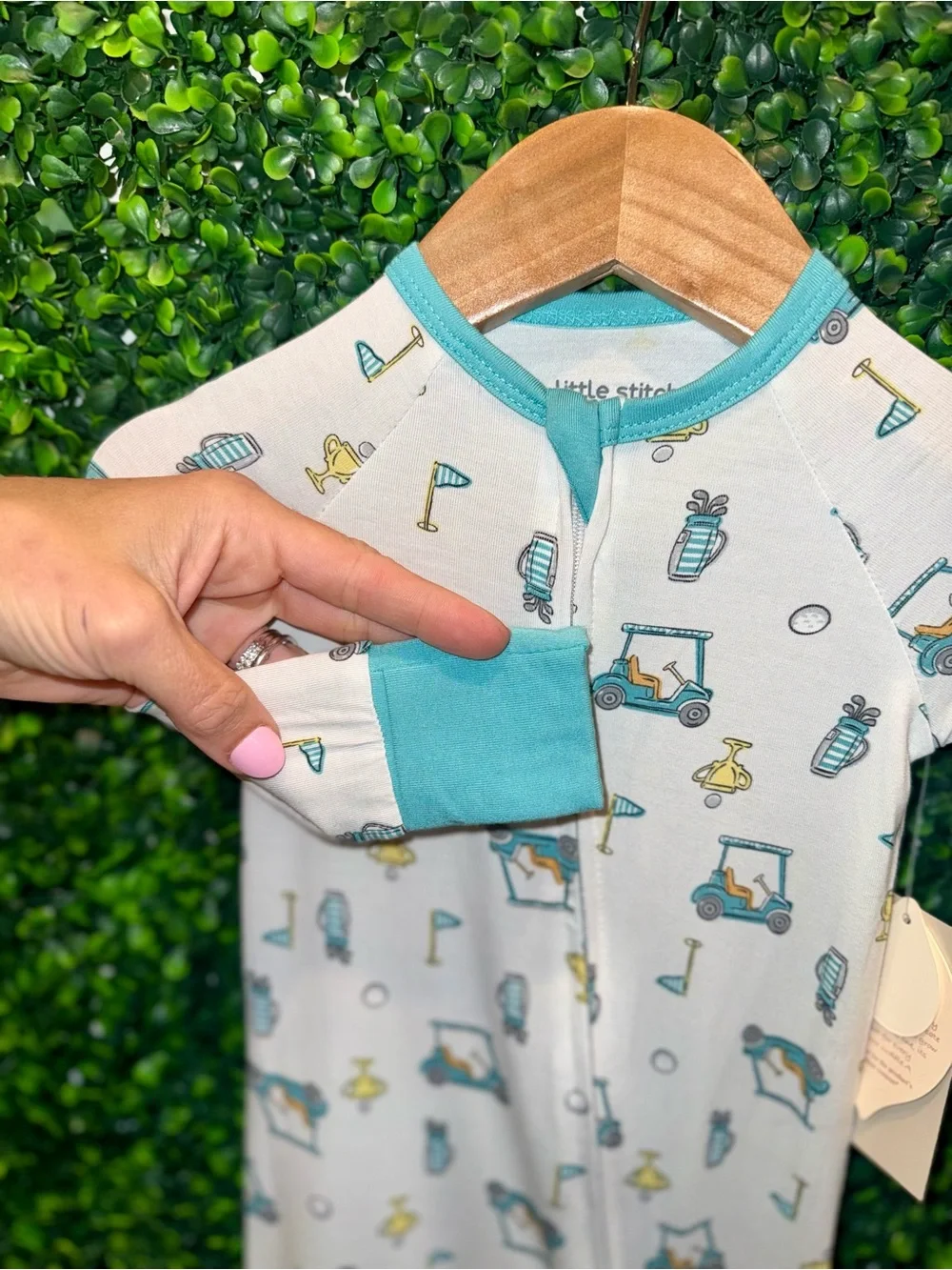 Adorable Bamboo 2 Way Zip Golf Romper - Size 3 Months
